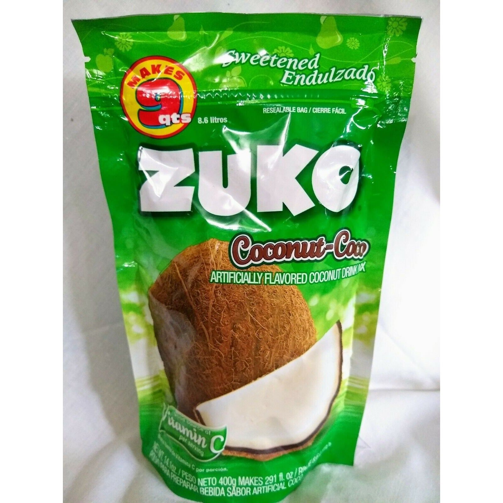 Zuko Aguas Frescas Coconut (Coco) Flavored Drink Mix 14.1 Ounce Package