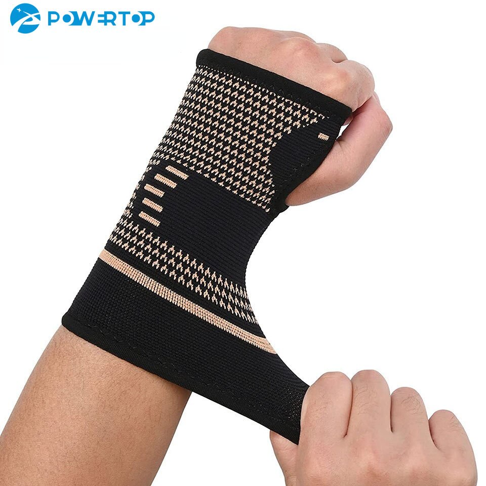 Copper Professional Wristband Sports Compression Wrist Guard