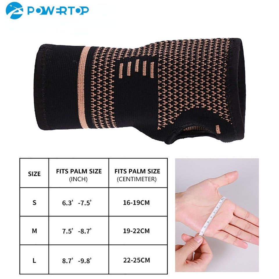 Copper Professional Wristband Sports Compression Wrist Guard