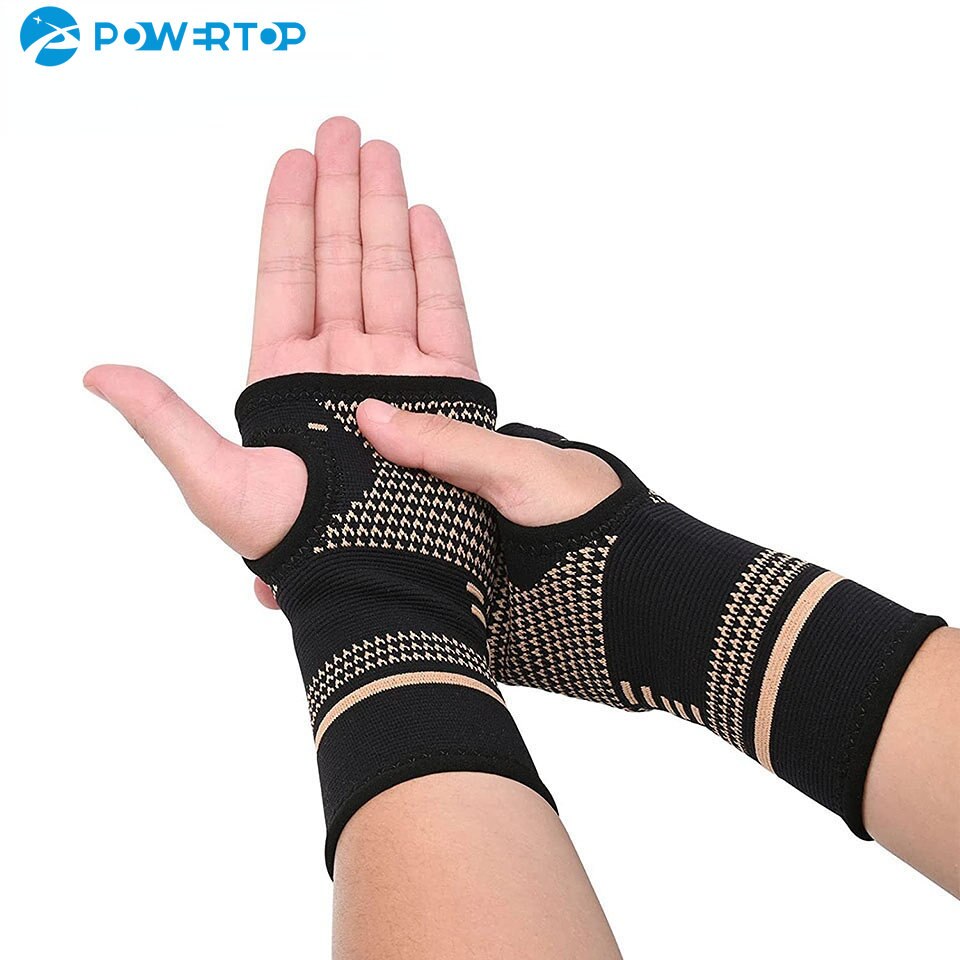 Copper Professional Wristband Sports Compression Wrist Guard