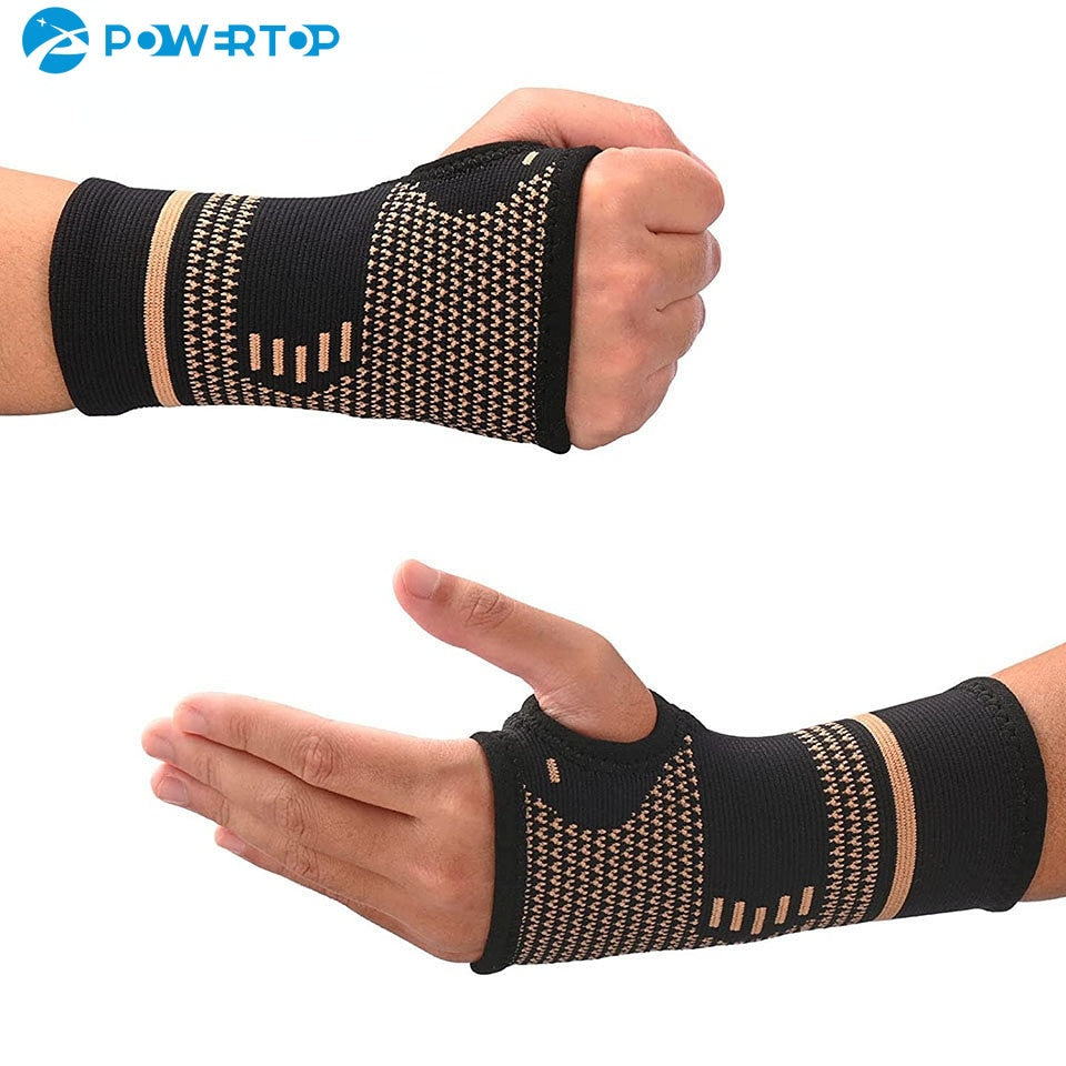 Copper Professional Wristband Sports Compression Wrist Guard