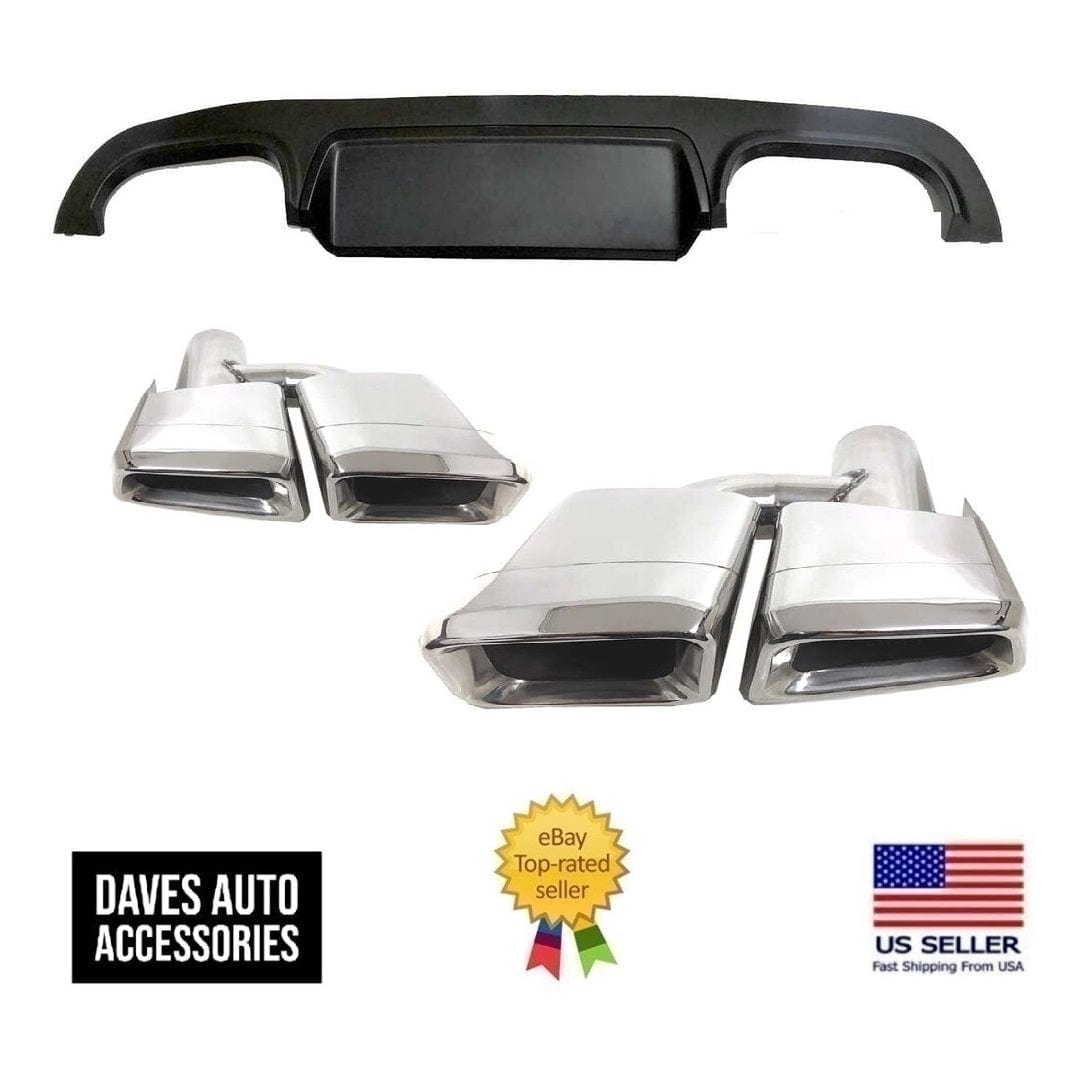 2010 2011 2012 2013 Benz S63 Bumper Diffuser + Muffler Tips AMG S550 S600 S65