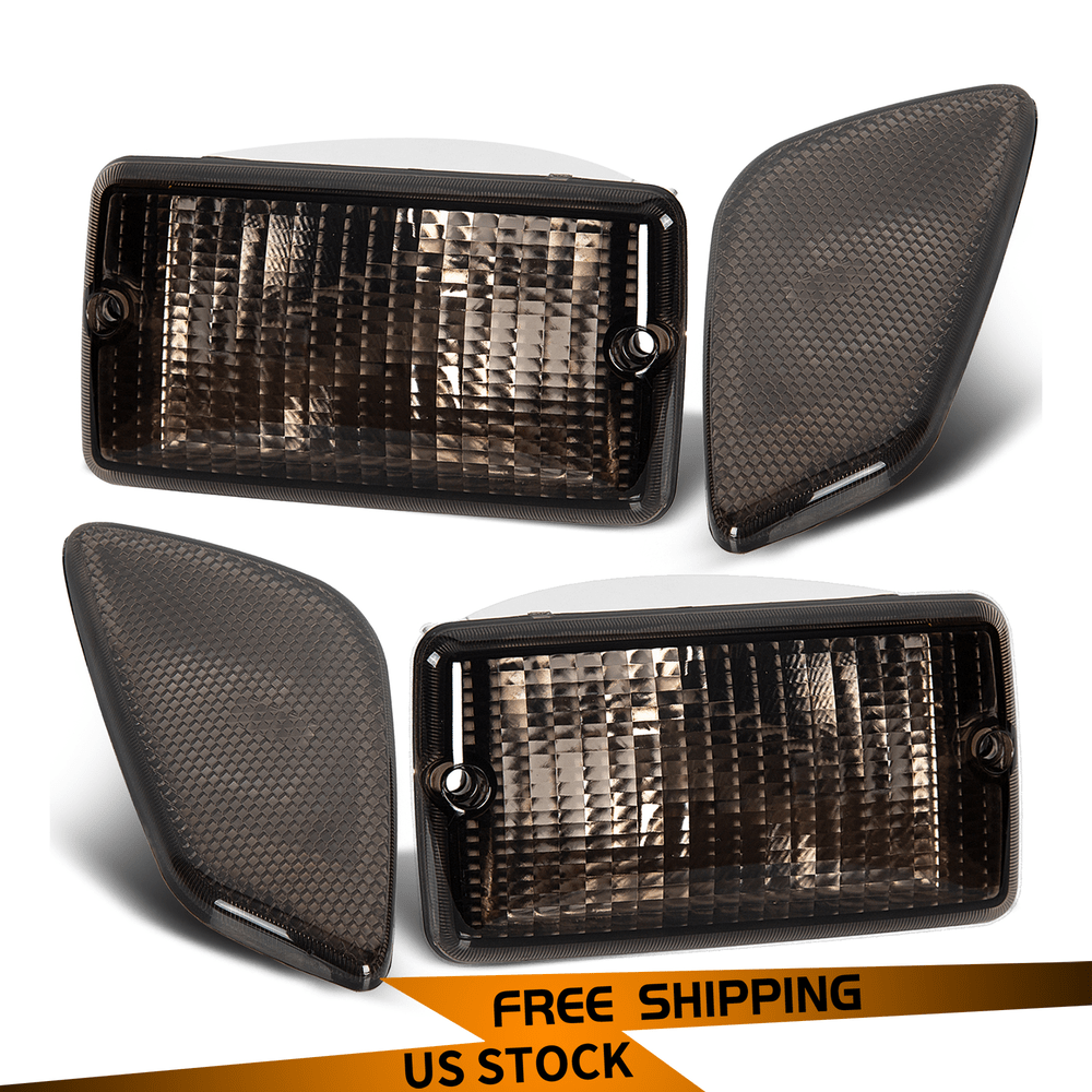 Smoke Bumper Signal+Fender Side Marker Light For 1997-2006 Jeep Wrangler TJ