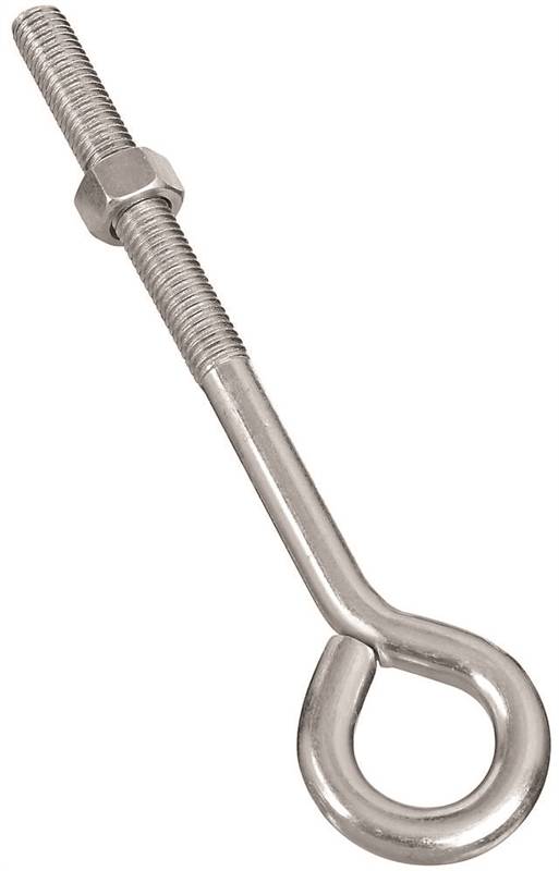 National Hardware N221-325 Eye Bolt, 1/2-13 Thread, 3-3/4 in L Thread, 1 in ID Dia Eye, 6.14 in L Shank, Steel, Zinc