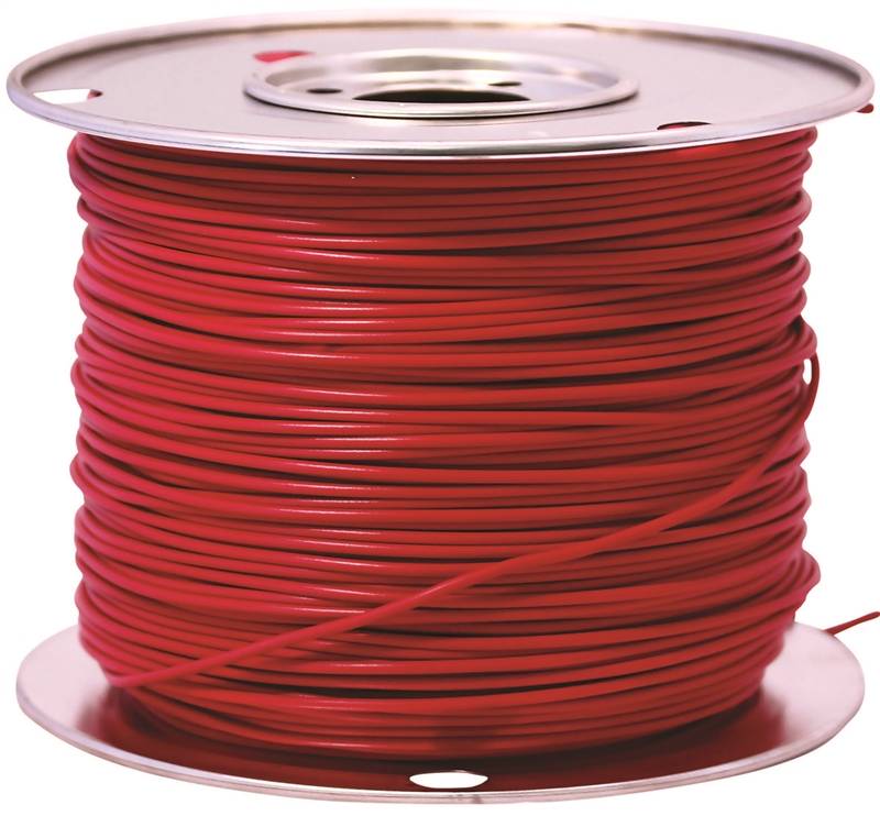 CCI 55672123 Primary Wire, 10 AWG Wire, 1-Conductor, 60 VDC, Copper Conductor, Red Sheath, 100 ft L