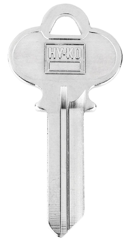 HY-KO 11010EL1 Key Blank, Brass, Nickel-Plated, For: Elgin EL1 Locks