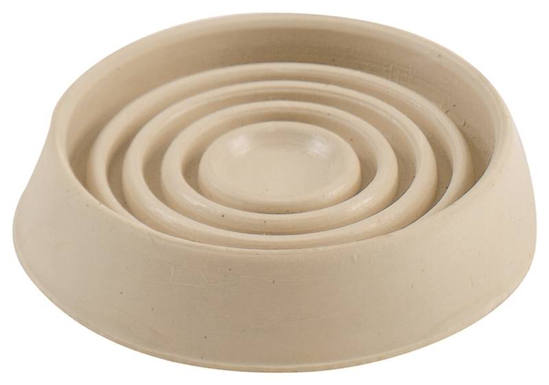 Shepherd Hardware 9167 Caster Cup, Rubber, Off-White