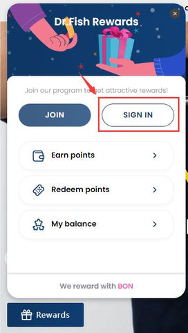 Dr.Fish How to redeem points Step 2