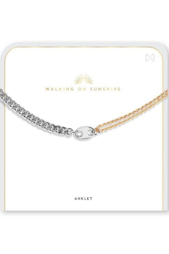 Gold and Silver Anklet