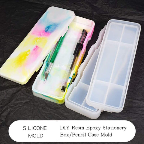 1 Set Resin Molds for Pencil Case, Box Silicone Casting Molds