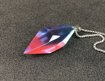 Blue and Red Collision Resin Jewelry