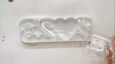 pour resin into the mold