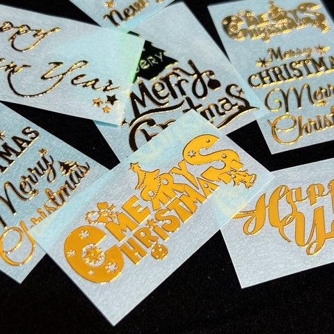 4pcs Christmas New Year Wishes Foil Stickers – IntoResin