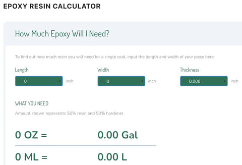 epoxy resin calculator