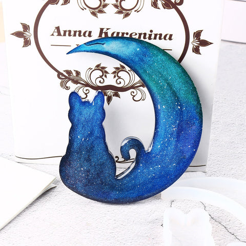 Resin moon cat mold