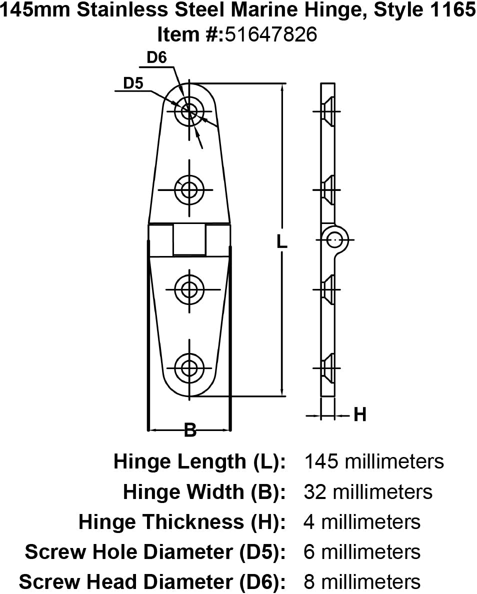 Style 1165 Hinge