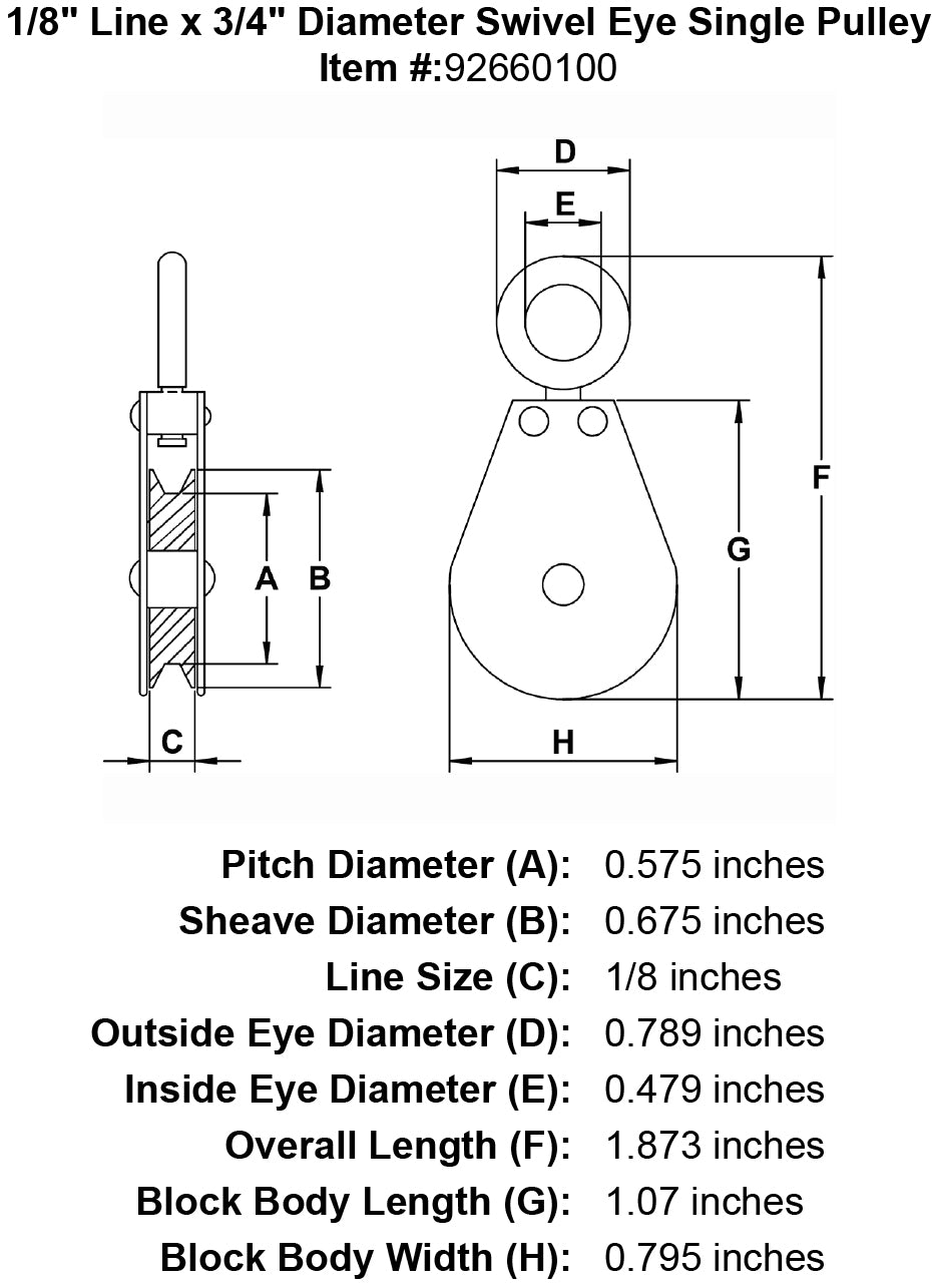 Small Swivel Eye Rope Pulleys