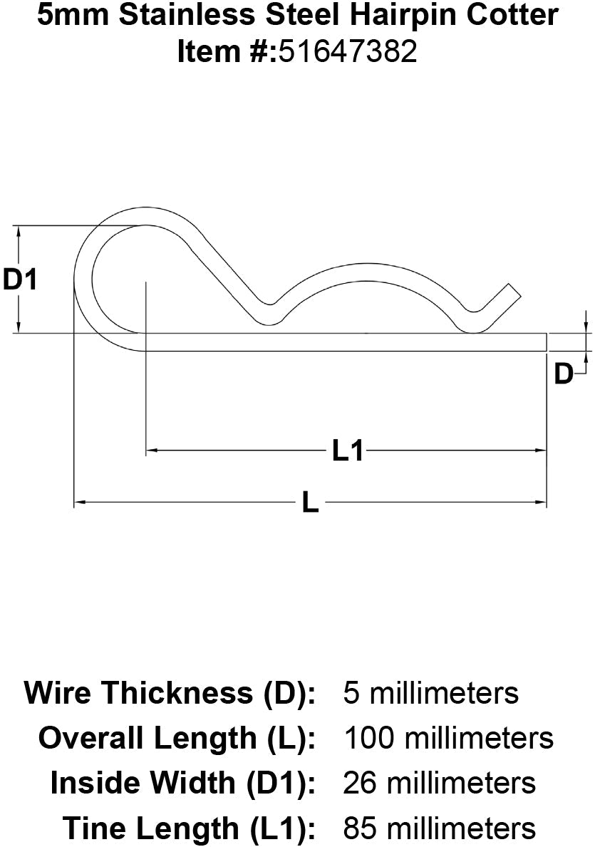 Stainless Hairpin Cotters