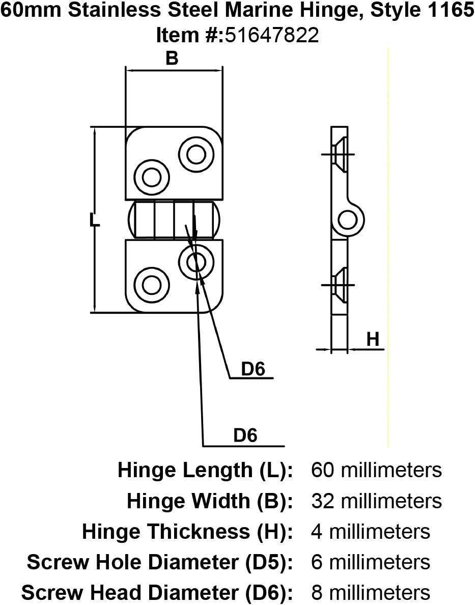 Style 1165 Hinge