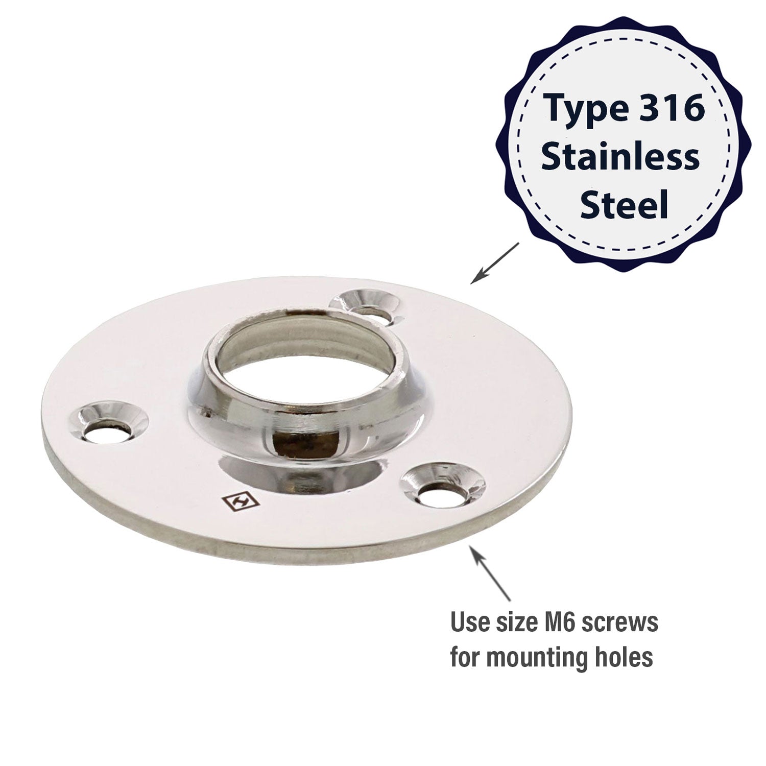 90 Degree Weldable Round Bases