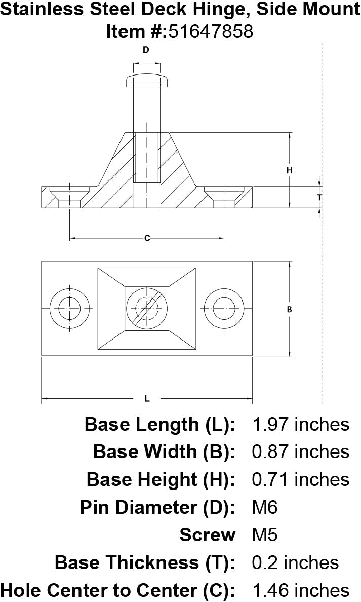 Side Mount Deck Hinges