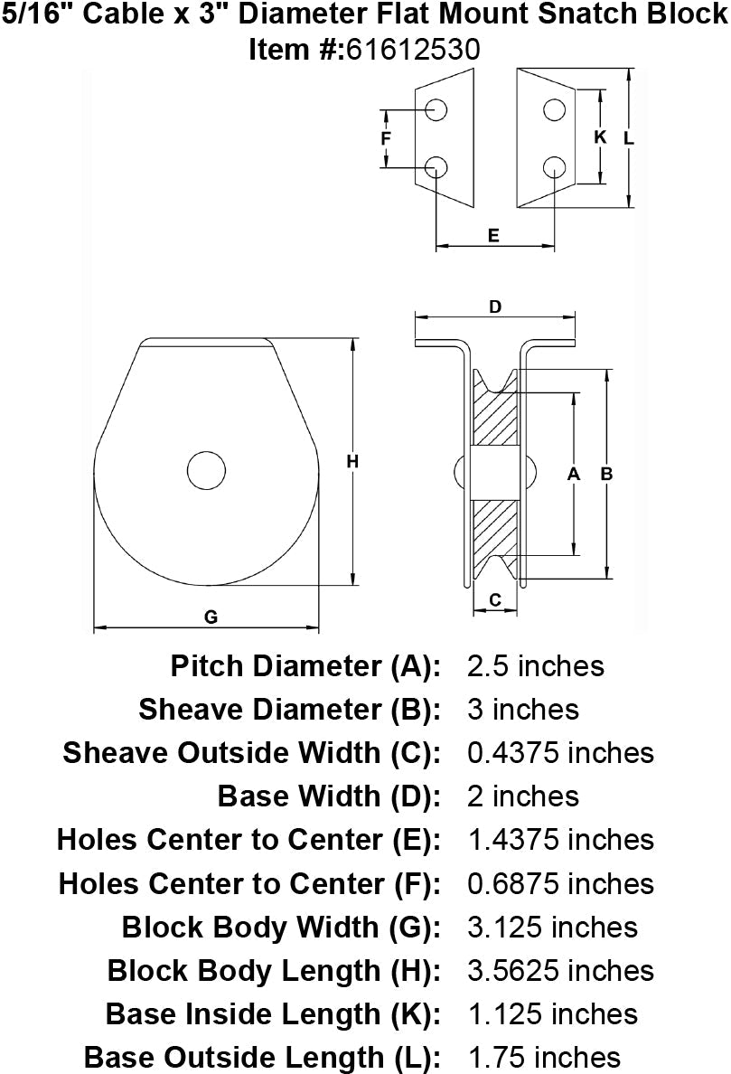 Flat Mount Snatch Blocks