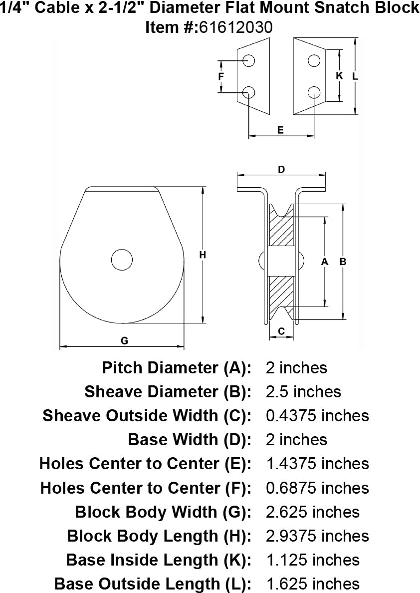 Flat Mount Snatch Blocks