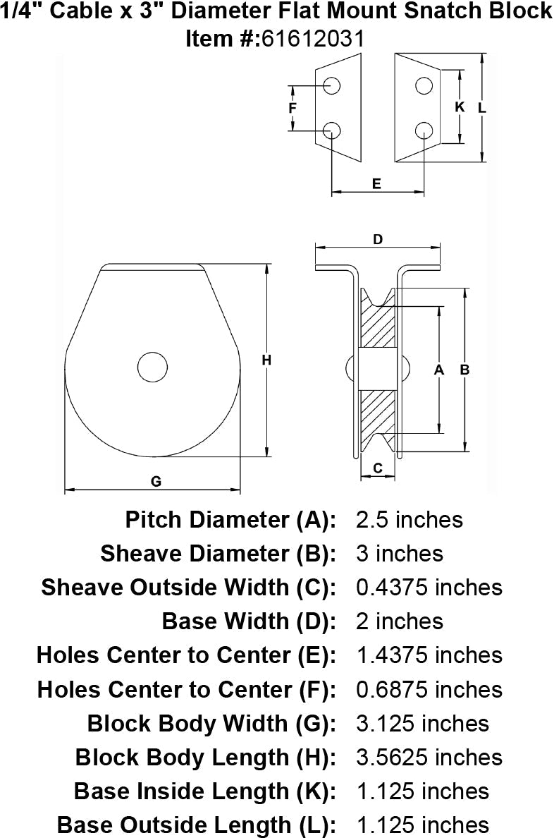 Flat Mount Snatch Blocks