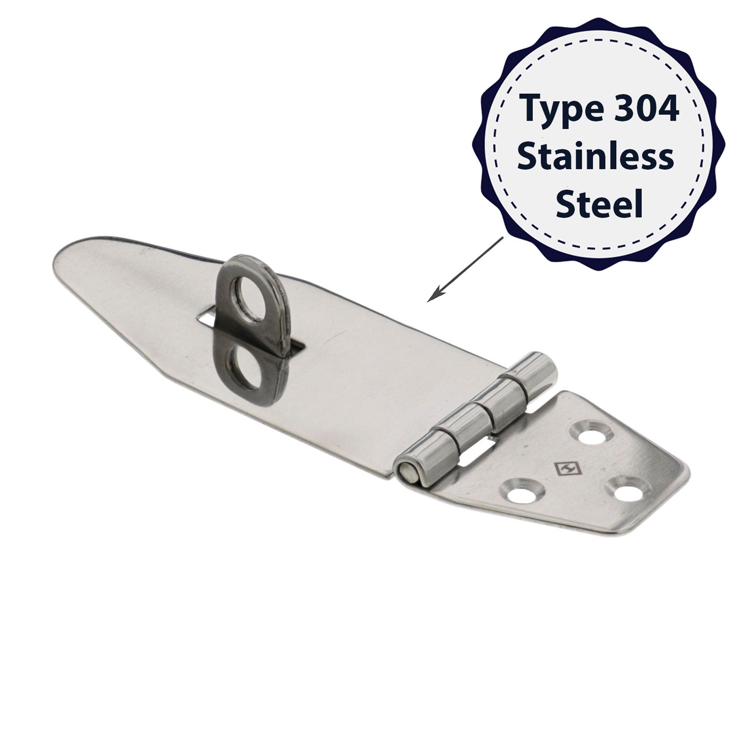 Type 304 Stainless Hinged Hasps