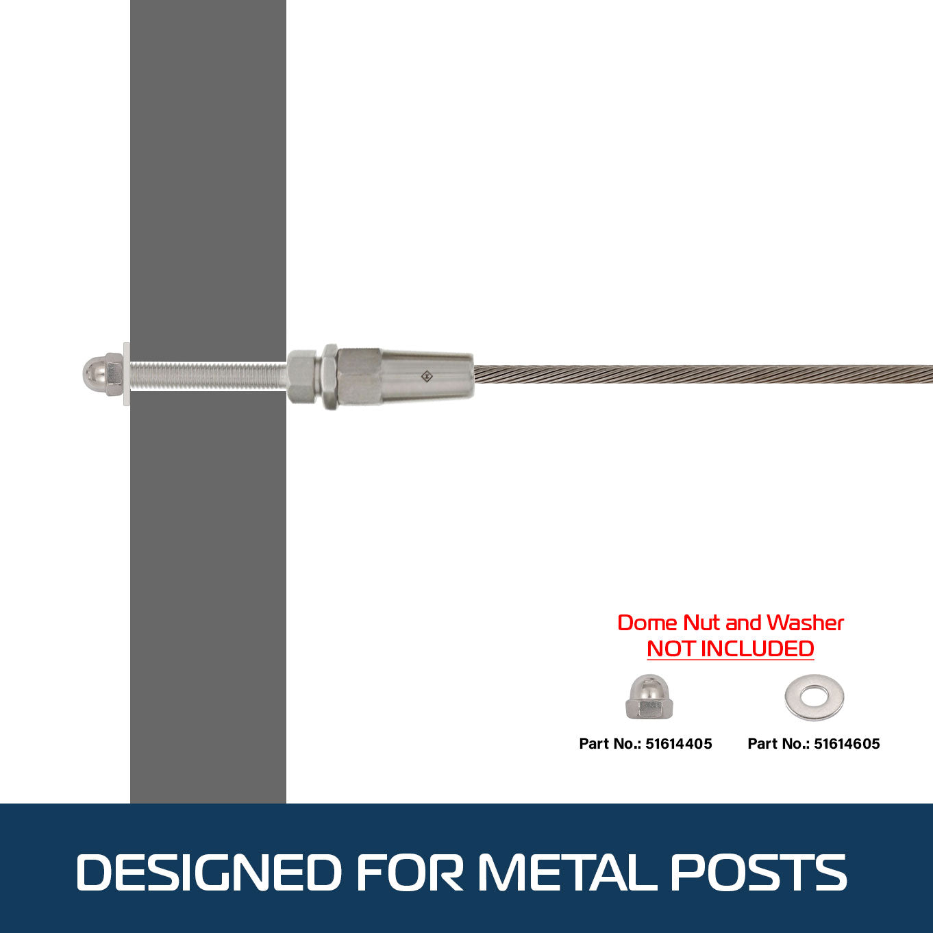 Stainless Steel Swageless Stud