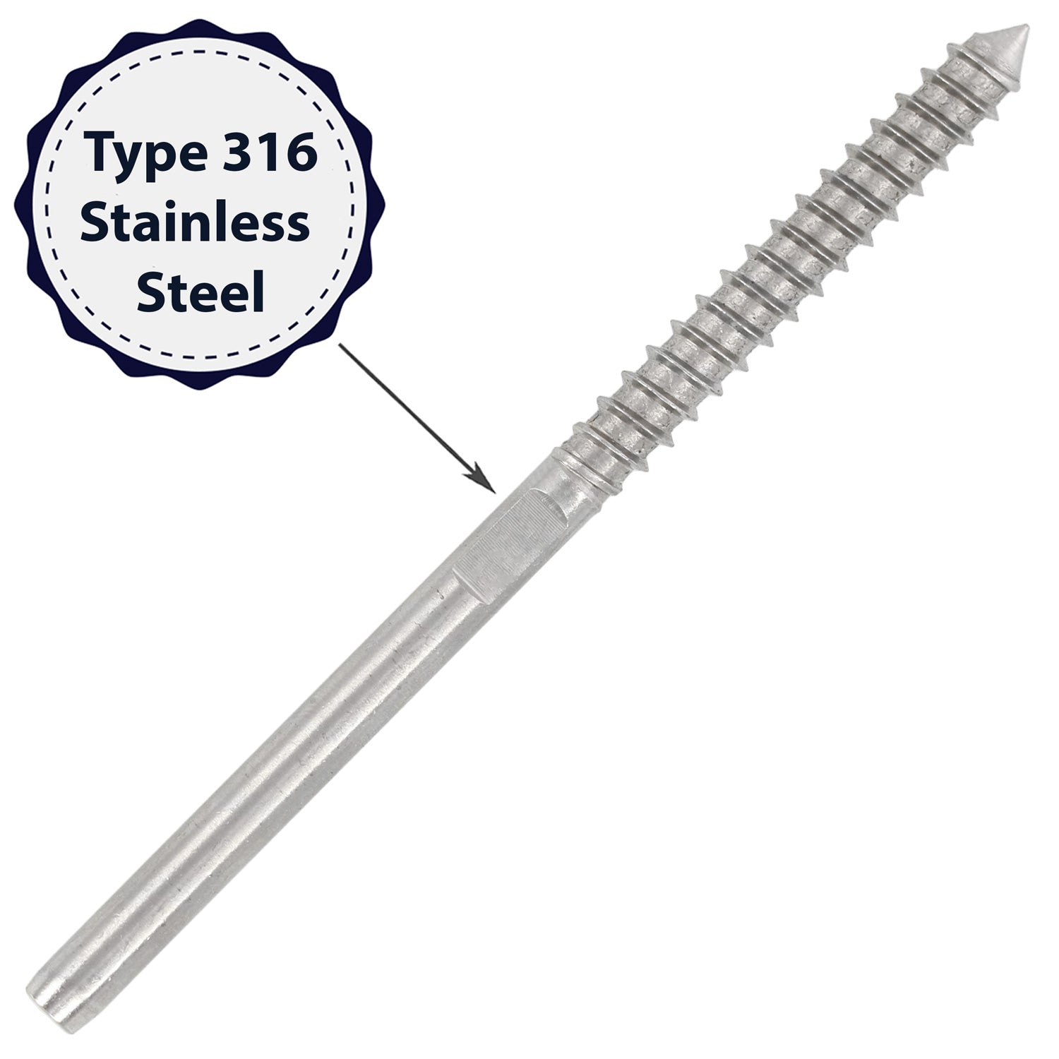 Stainless Steel Cable Railing Lag Stud