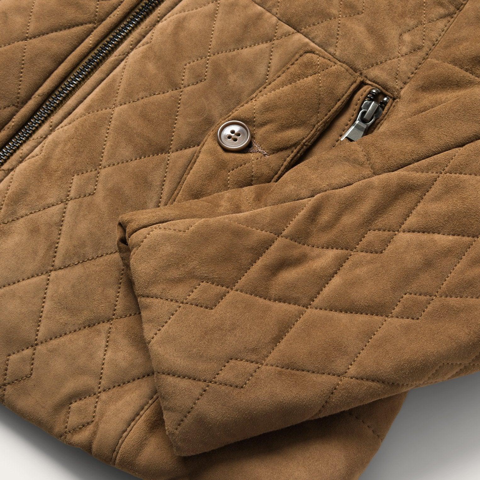 Stetson Diamond Quilted Suede Jacket