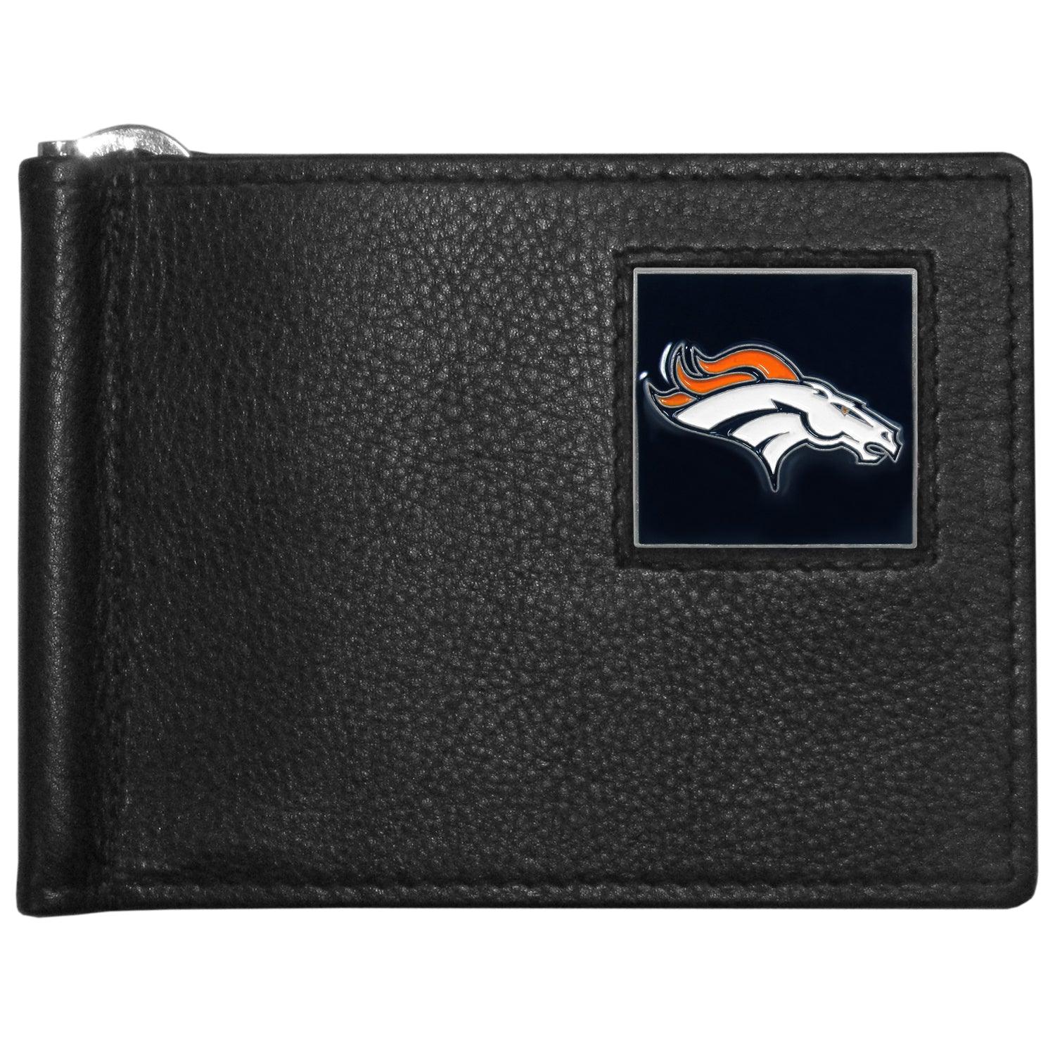 Denver Broncos Leather Bill Clip Wallet