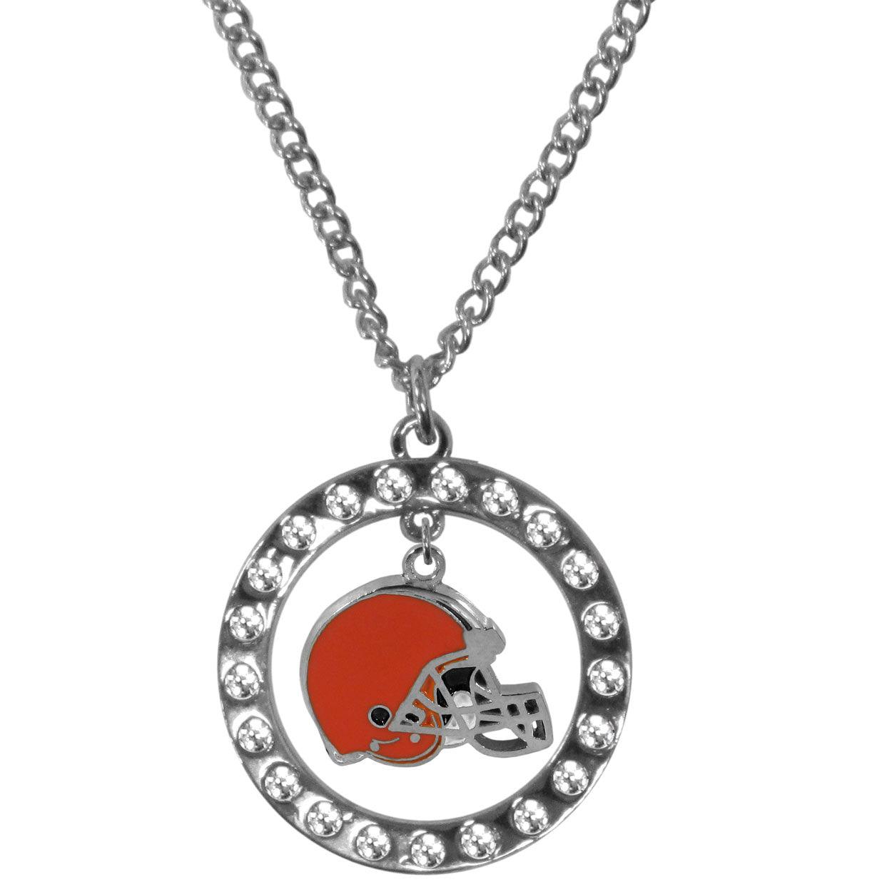 Cleveland Browns Rhinestone Hoop Necklaces