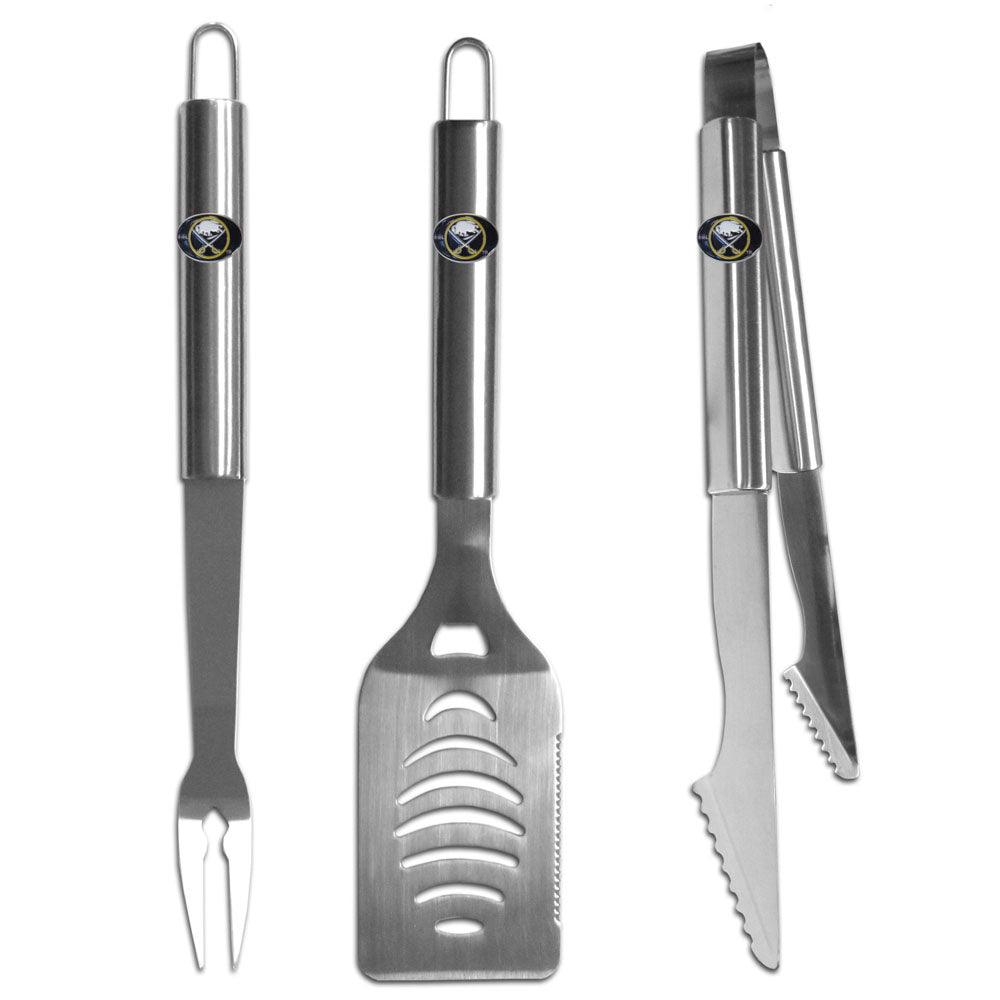 Buffalo Sabres? 3 pc Stainless Steel BBQ Set