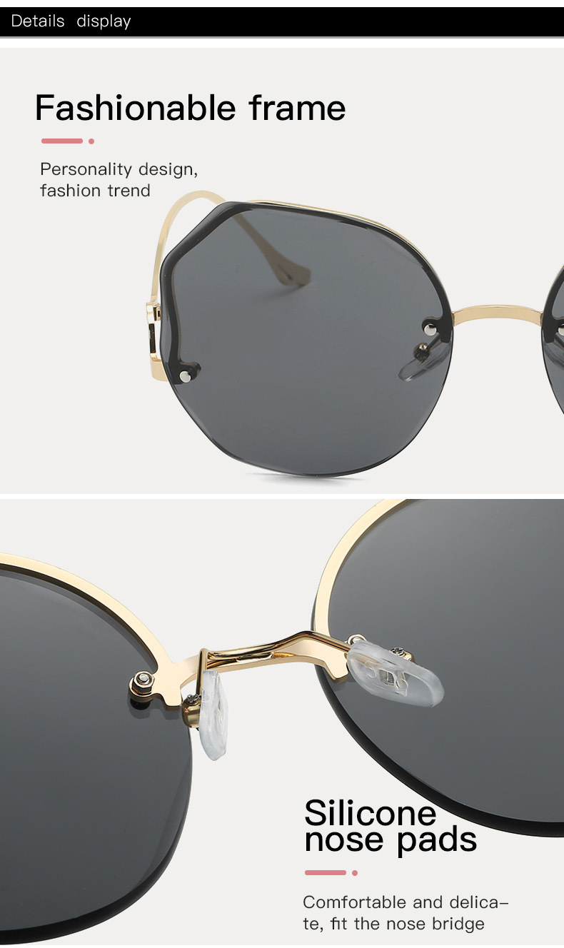 Gradient Rimless Sun Glasses