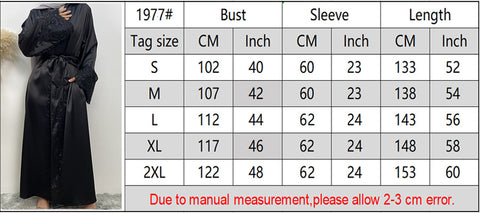 1977 # Stian كم طويل تصميم دانتيل جميل كارديجان أنيق عادي عباية بسيطة - CHAOMENG MUSLIM SHOP