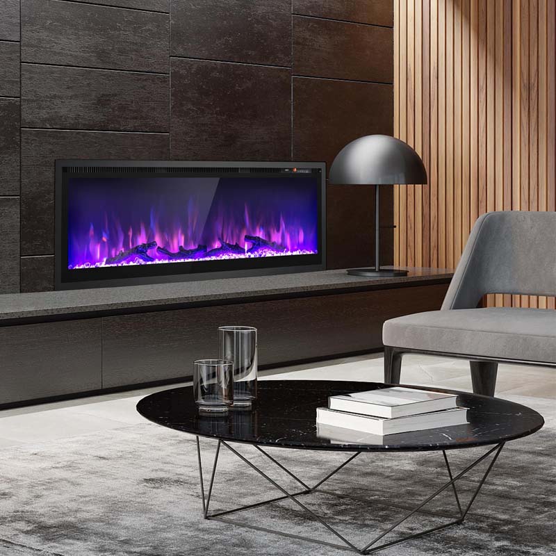 Eletriclife Electric Fireplace in-Wall Recessed with Remote Control