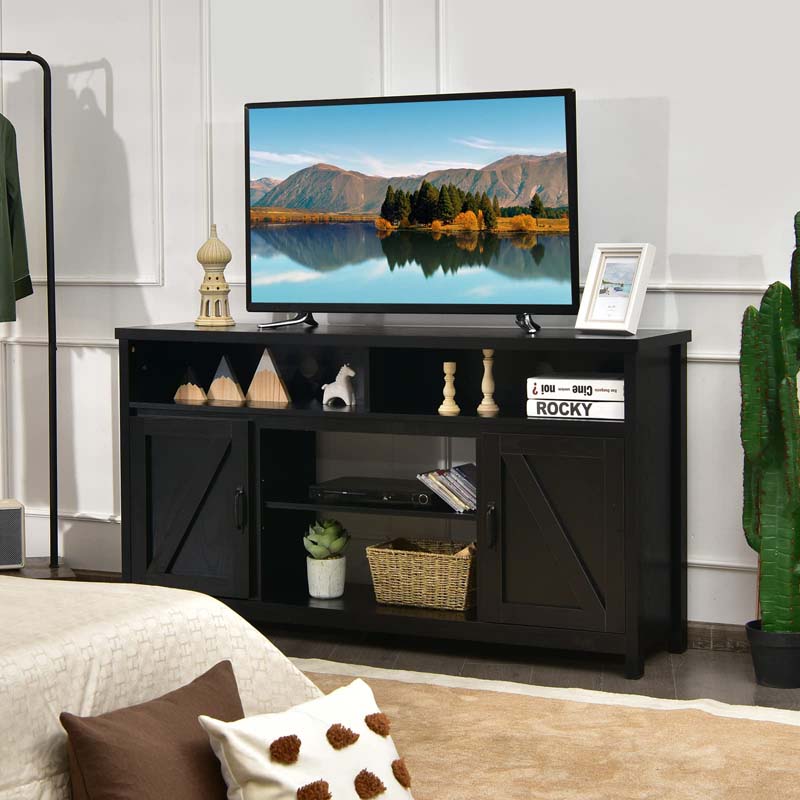 Eletriclife 59 Inch TV Stand Media Center Console Cabinet with Barn Door for TV's 65 Inch