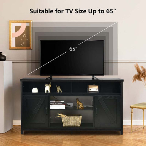 Eletriclife 59 Inch TV Stand Media Center Console Cabinet with Barn Door for TV's 65 Inch