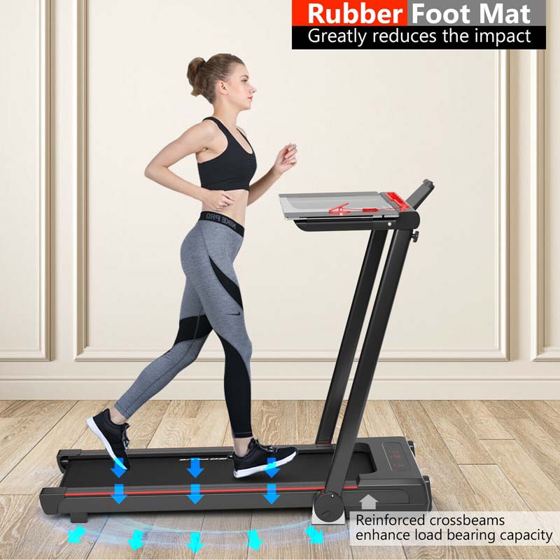 3-in-1 Folding Treadmill with Large Desk, 2.25HP Under Desk Treadmill, Workout Running Machine for Home Gym Office with LCD Speakers