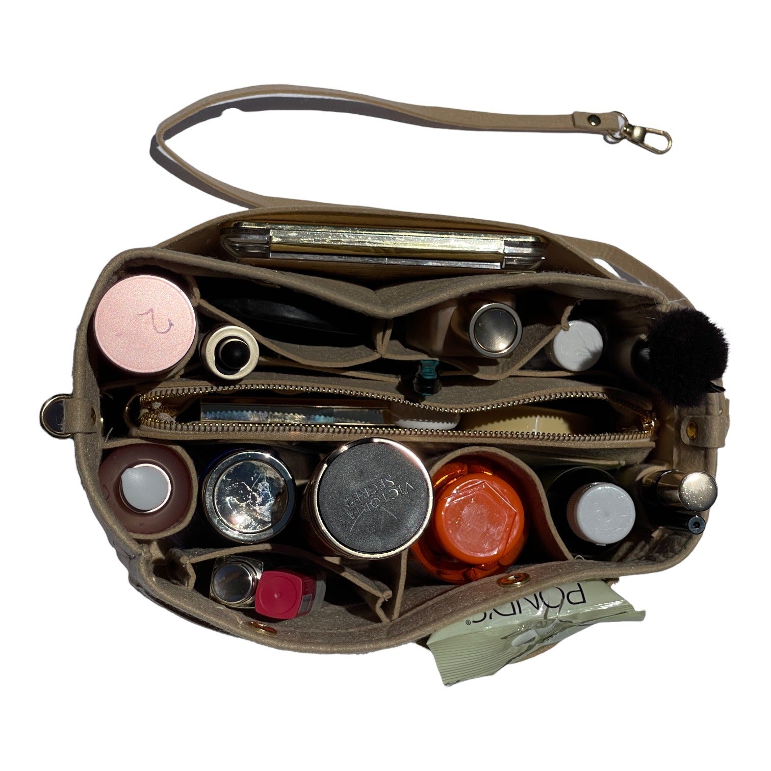Purse Organizer Insert with zipper handbag & Tote Shaper fit Speedy 25, NeverfulPM Medium size