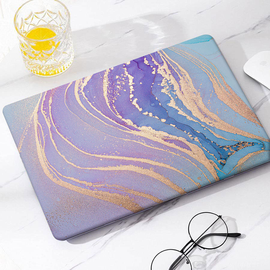Golden border marble | Macbook case customizable