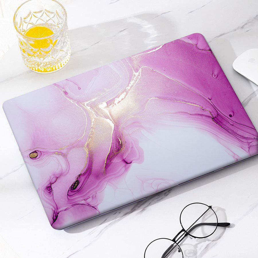 Purple and white marble | Macbook case customizable