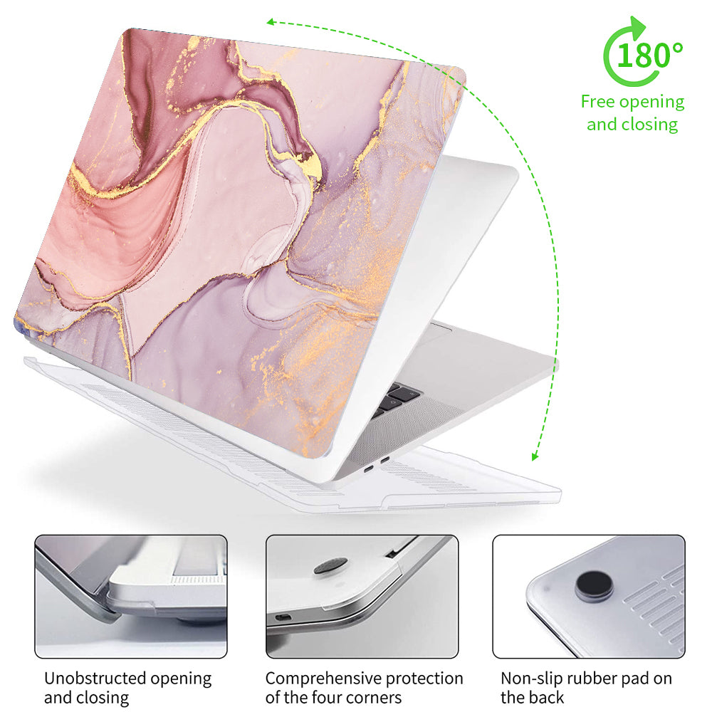Pink Charm Marble | Macbook case customizable