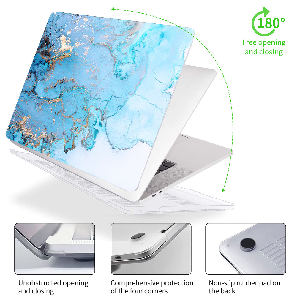 Blue Ocean Memory Marble | Macbook case customizable