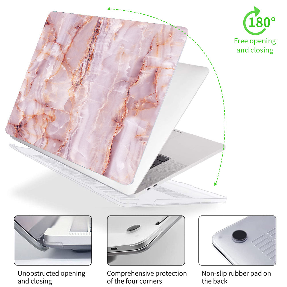 Pink Ceramic Marble | Macbook case customizable