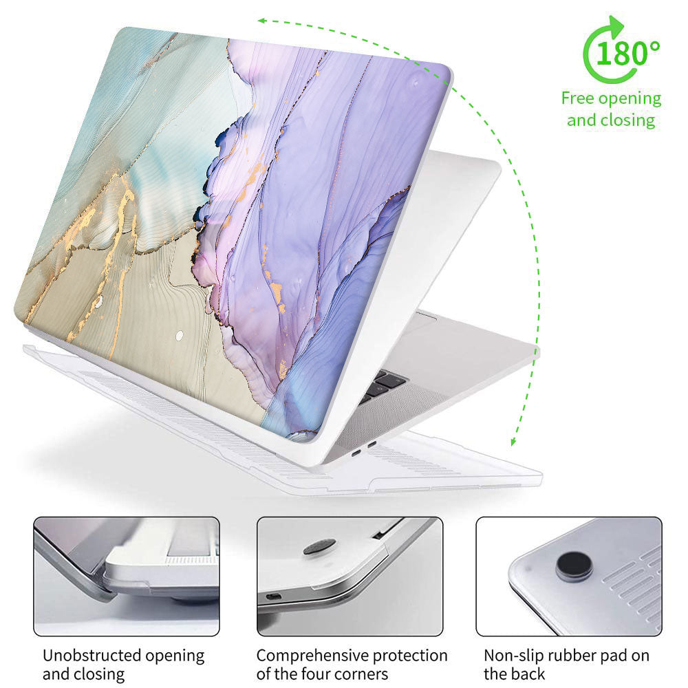Khaki Purple Marble | Macbook case customizable