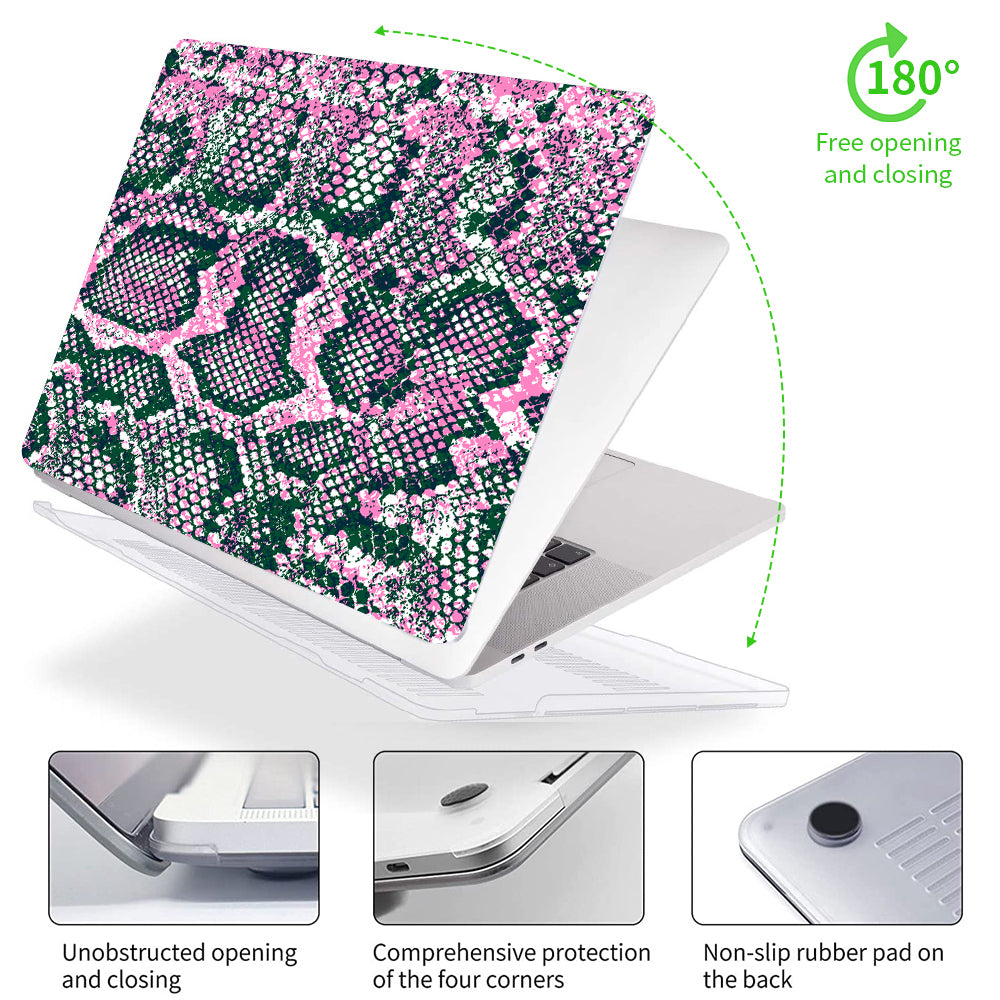 Pink snake | Macbook case customizable