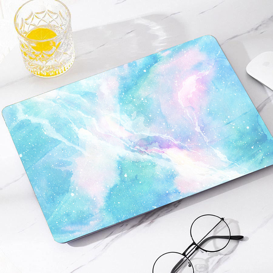 Watercolor blue marble | Macbook case customizable
